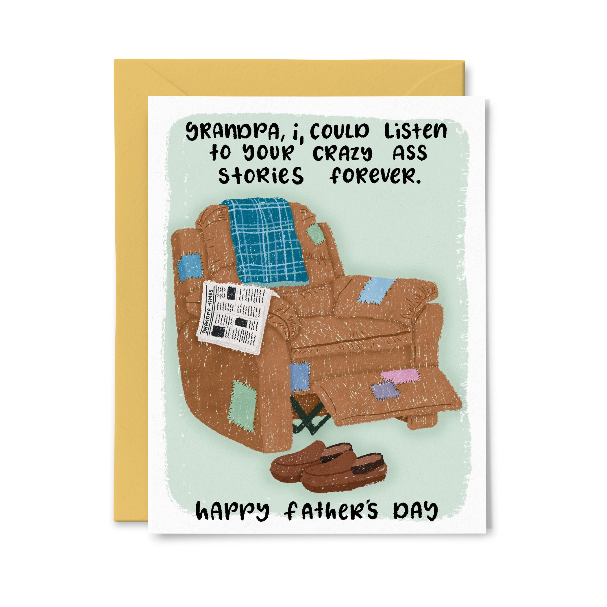 Grandpa Crazy Ass Stories Greeting Card