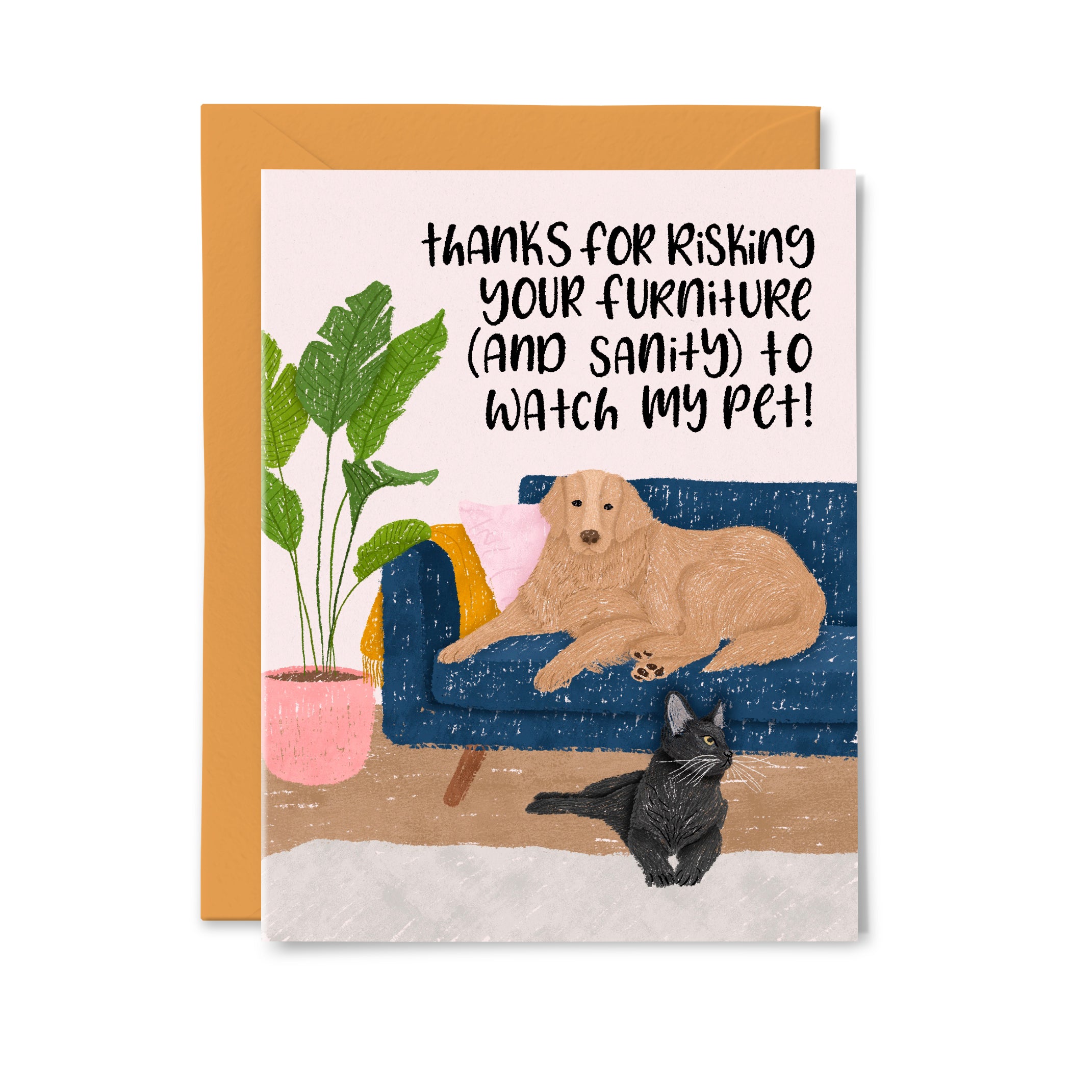 Watching my Pet Greeting Card