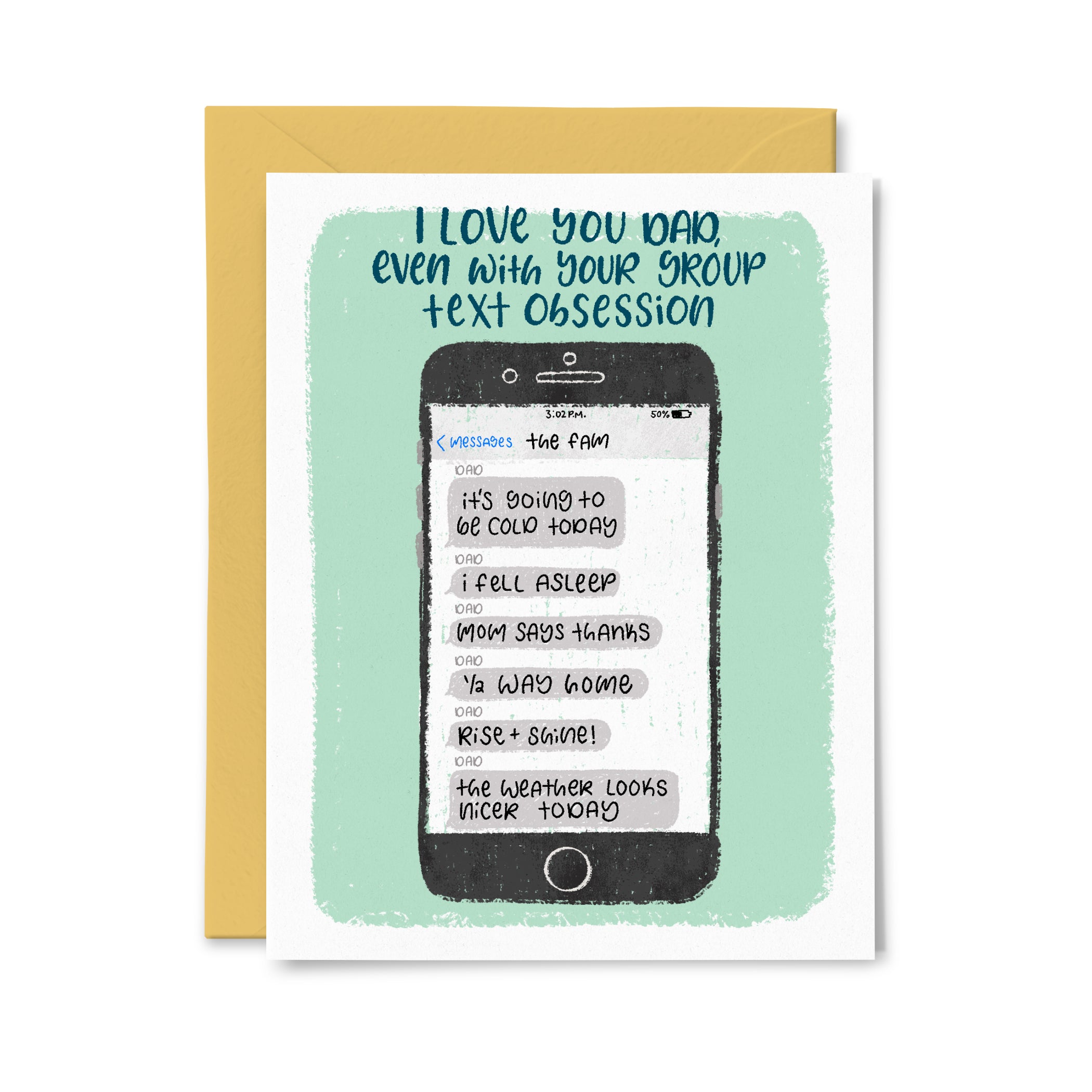 Dad Group Text Greeting Card