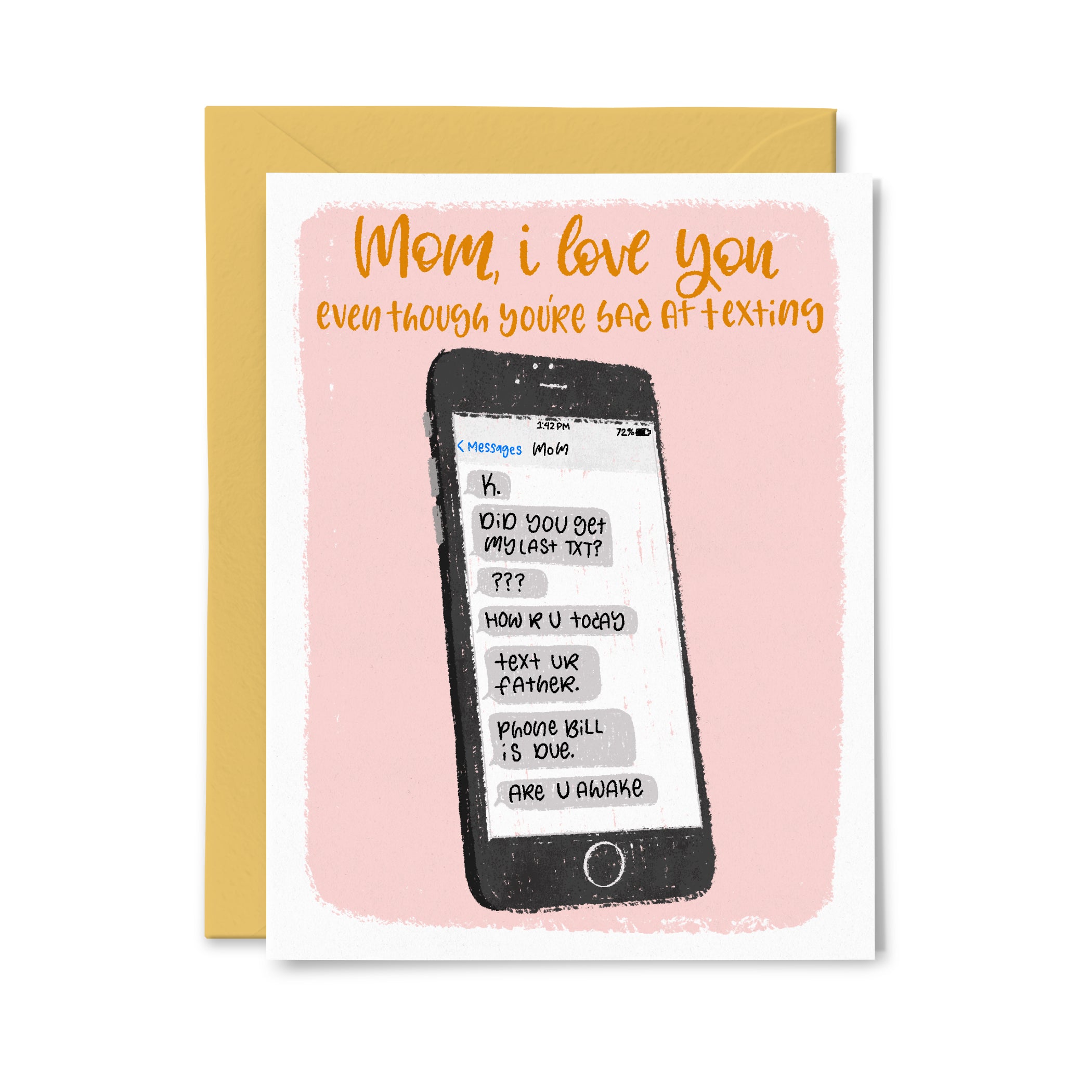 Bad at Texting Greeting Card
