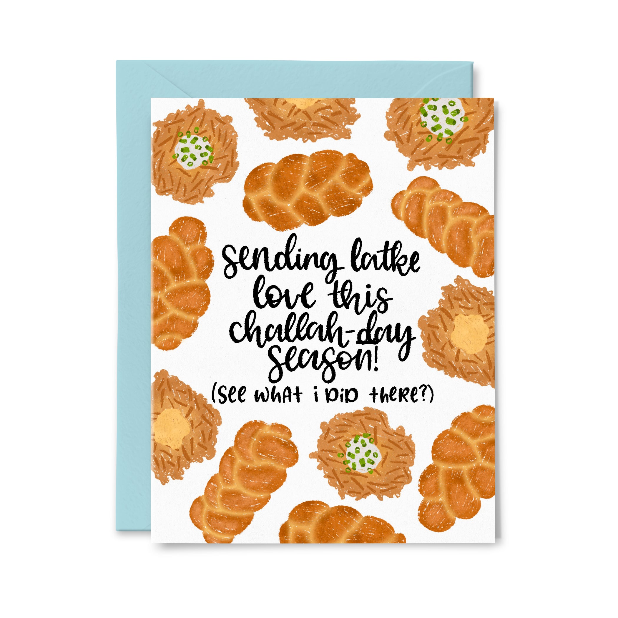 Latke Love This Challah-Day Season Greeting Card