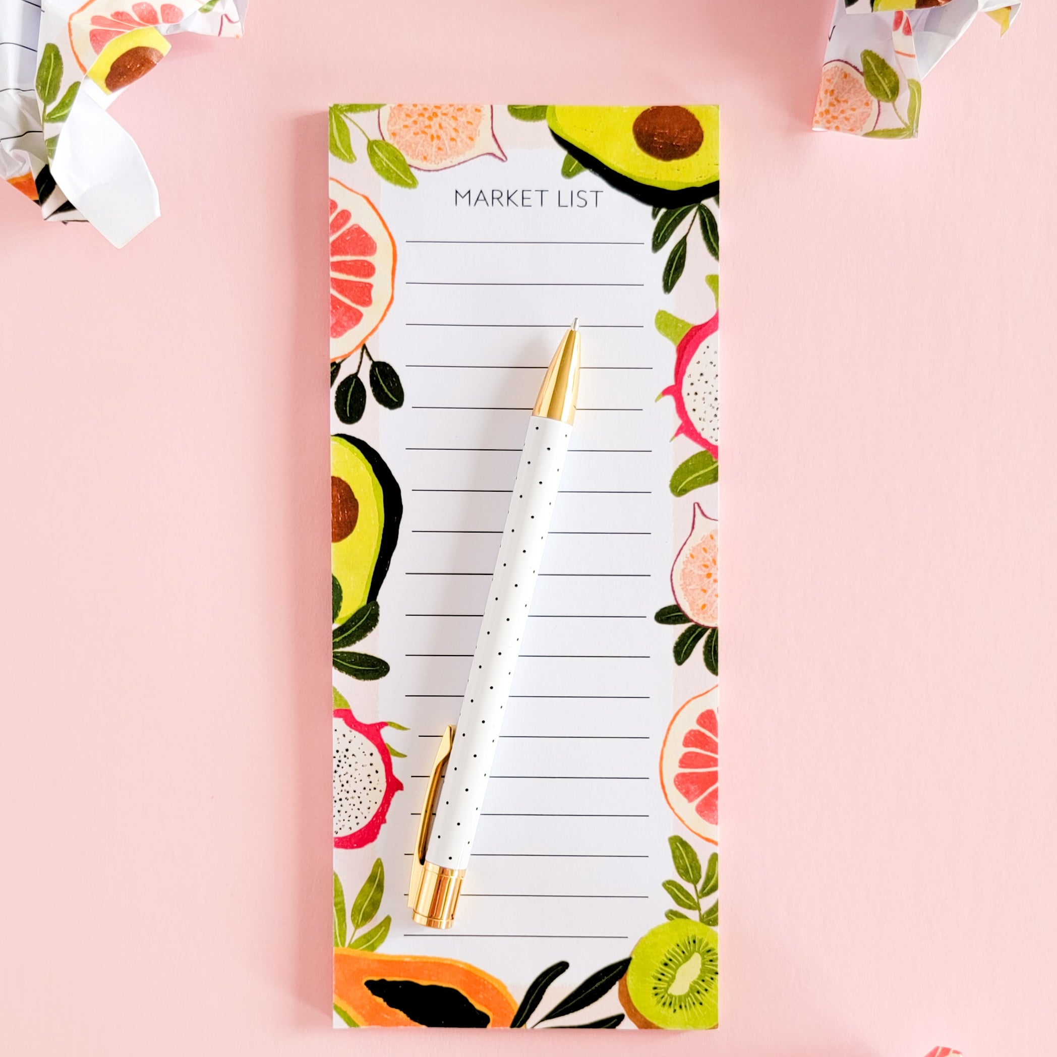 Fruit Market Grocery List Notepad