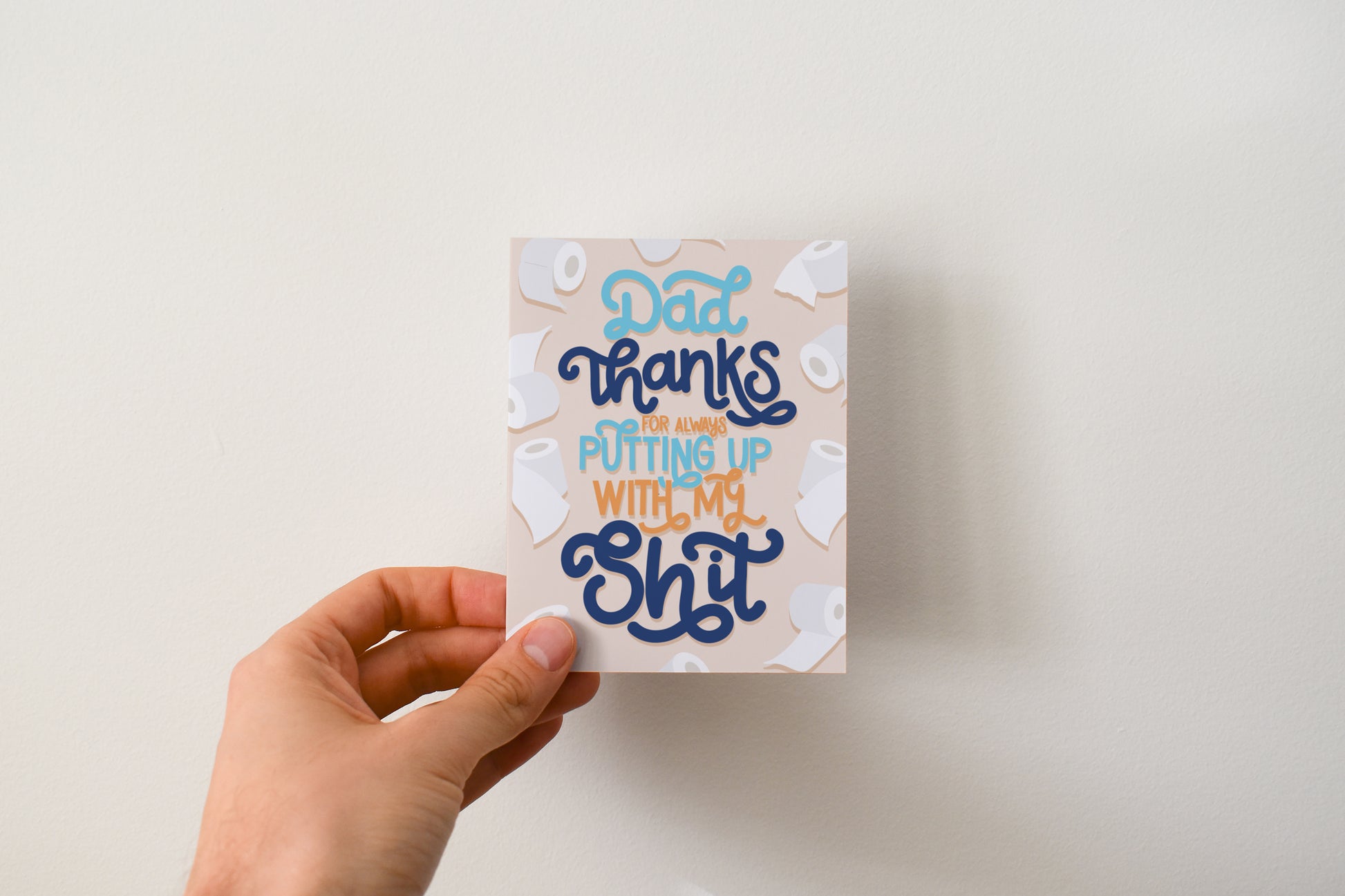 Dad Thanks For Putting up With my Shit Greeting Card