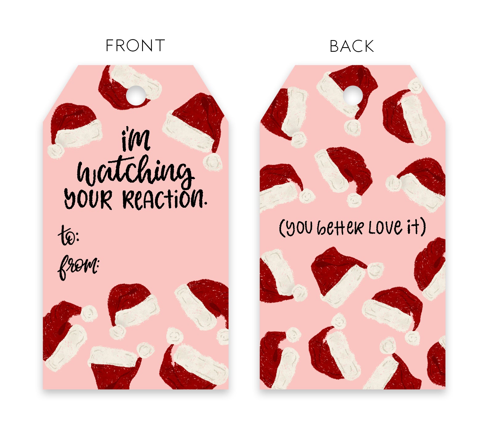 Watching Your Reaction Gift Tag Set