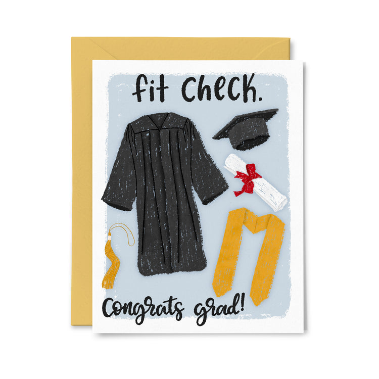 Fit Check Graduation Greeting Card