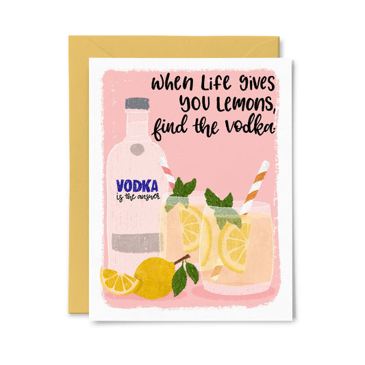 Find the Vodka Greeting Card