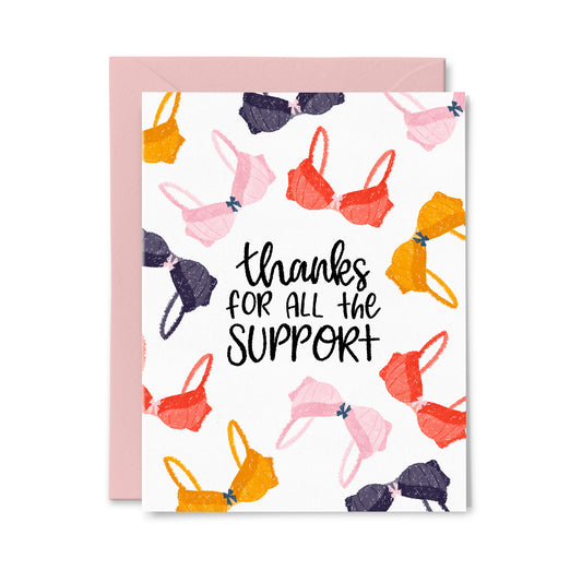 Thanks for all the Support Greeting Card