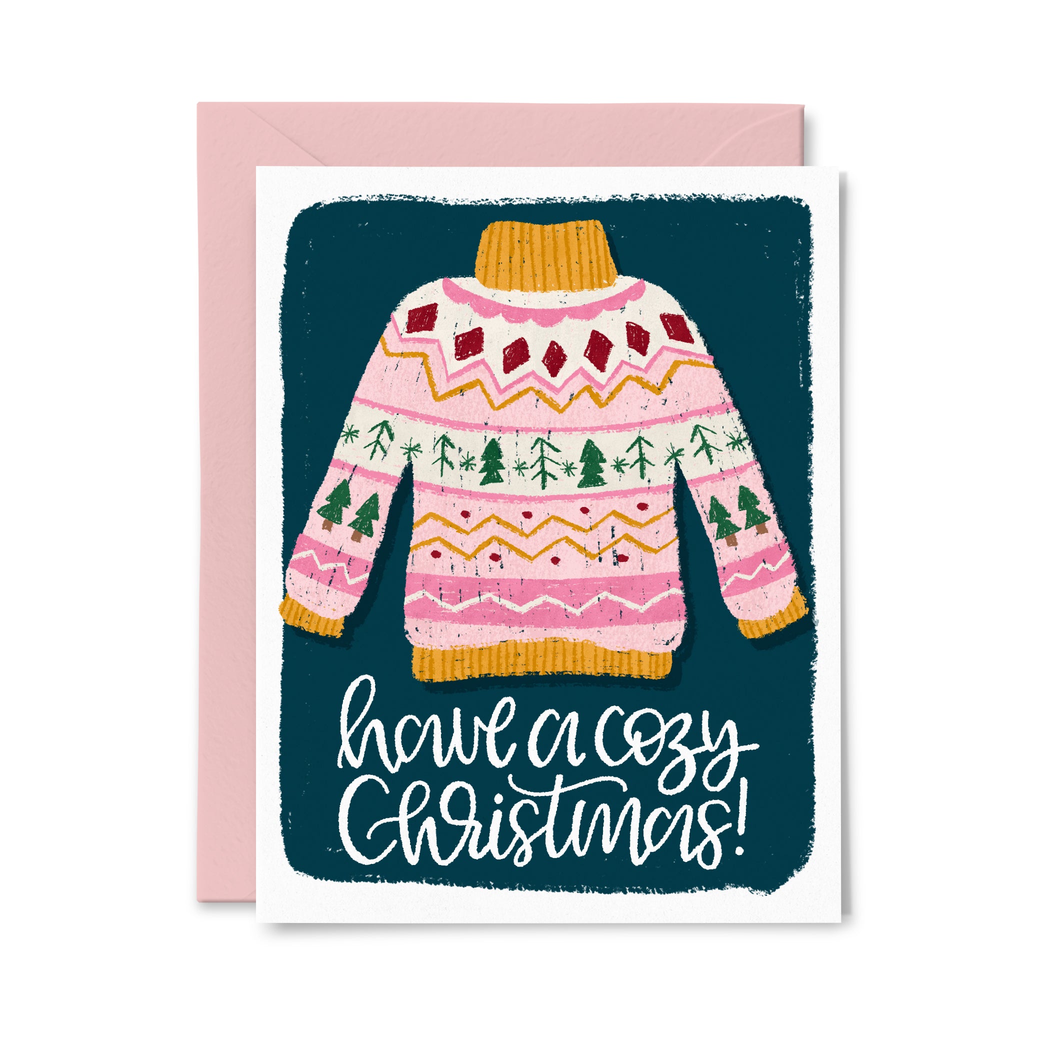 Cozy Christmas Ugly Sweater Greeting Card