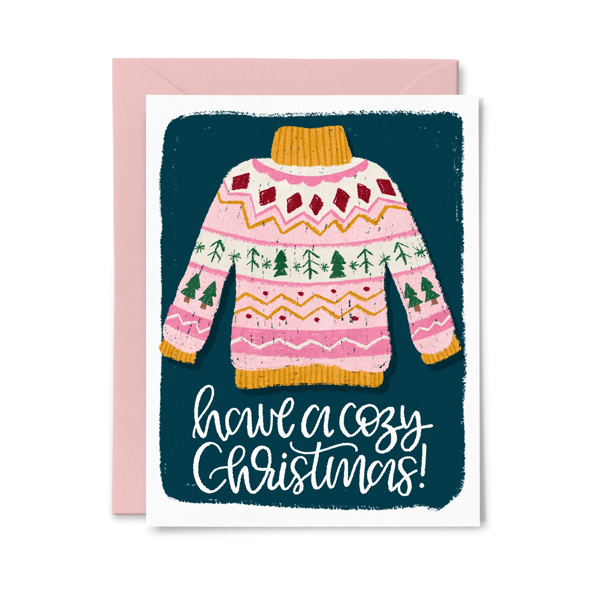 Cozy Christmas Ugly Sweater Greeting Card