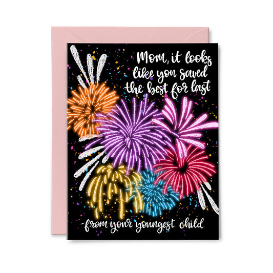 Best for Last Youngest Child Greeting Card