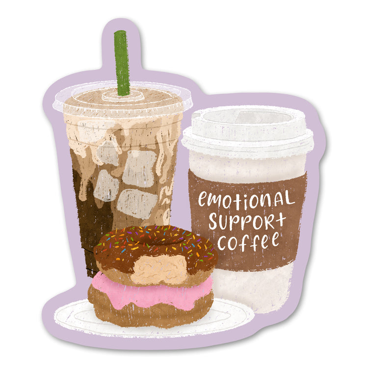 Emotional Support Coffee Sticker