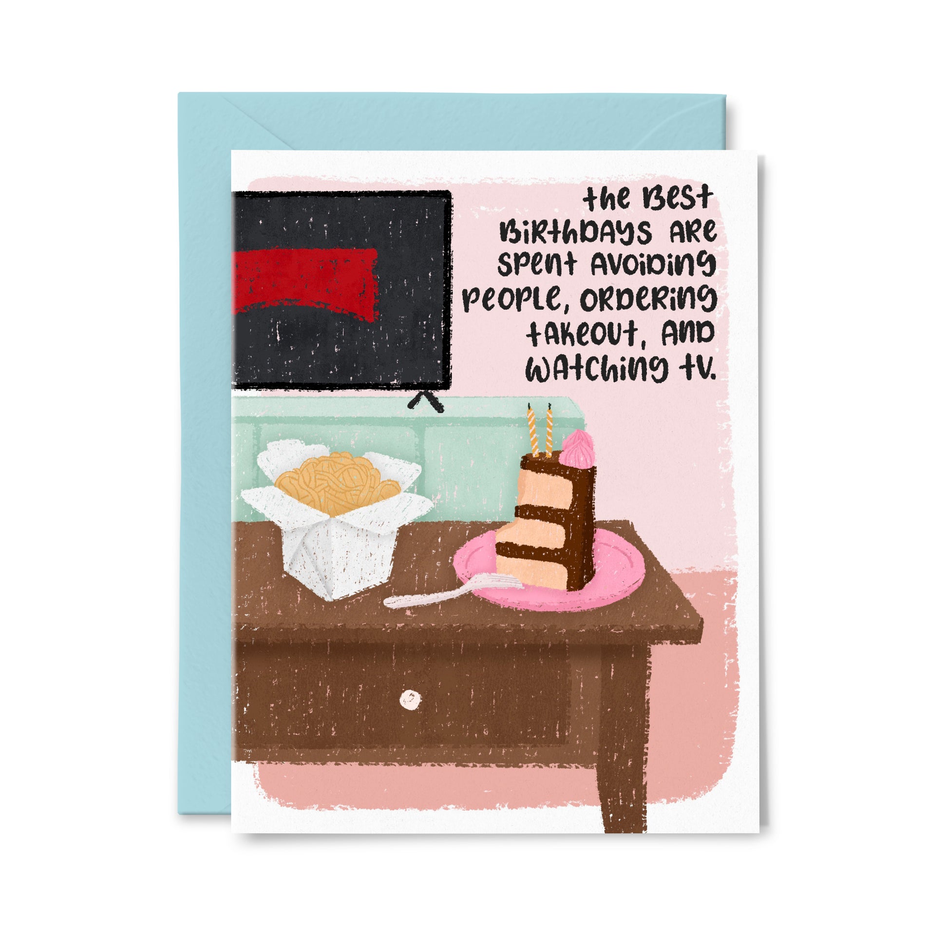Avoiding People Birthday Greeting Card