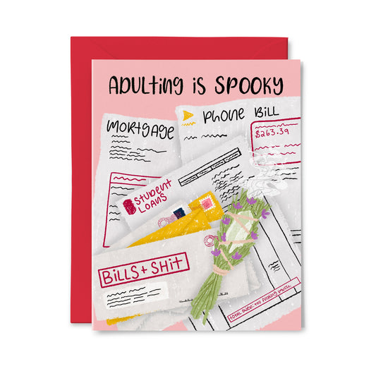 Adulting is Spooky Greeting Card