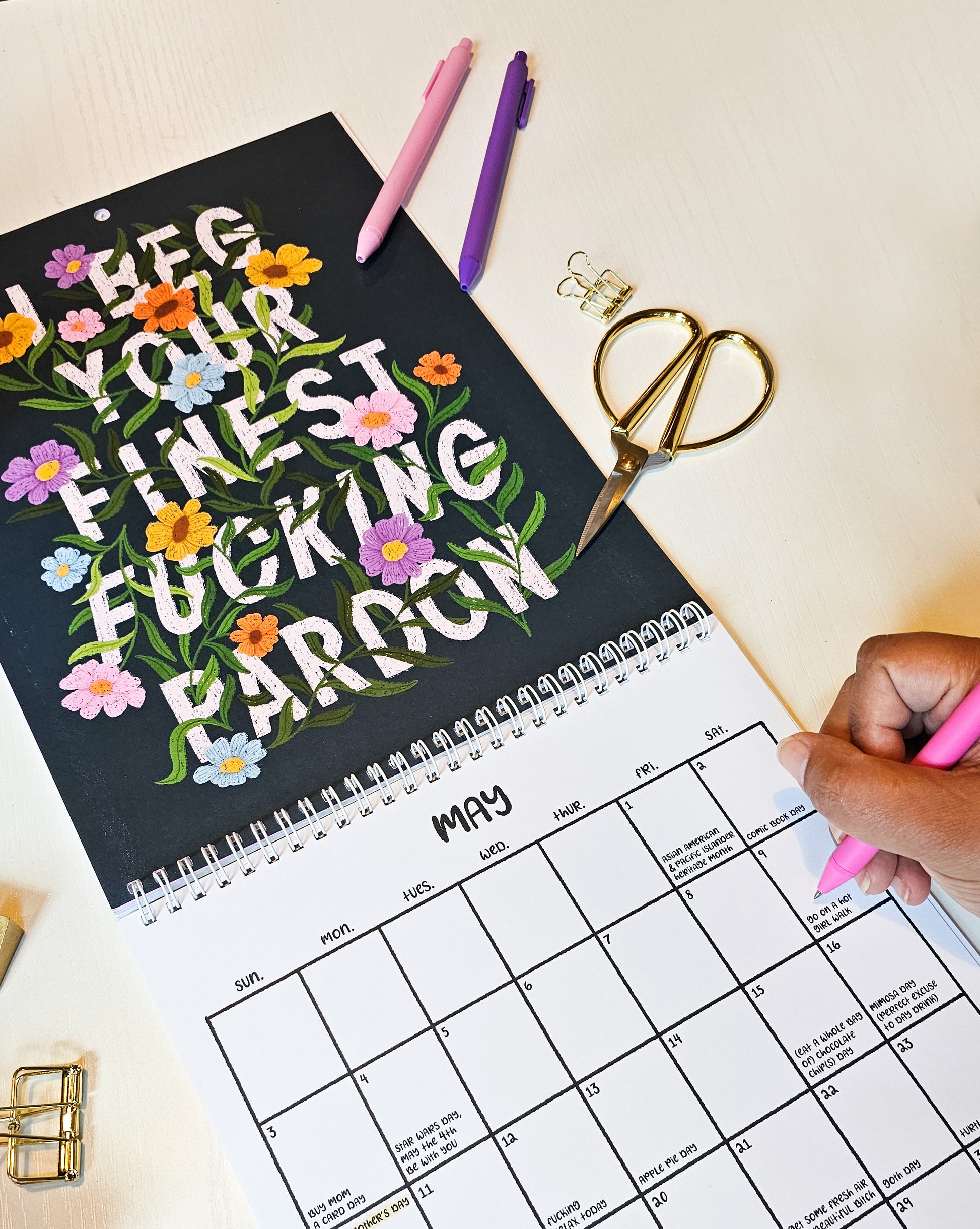 2026 Here We Fucking Go Again Calendar