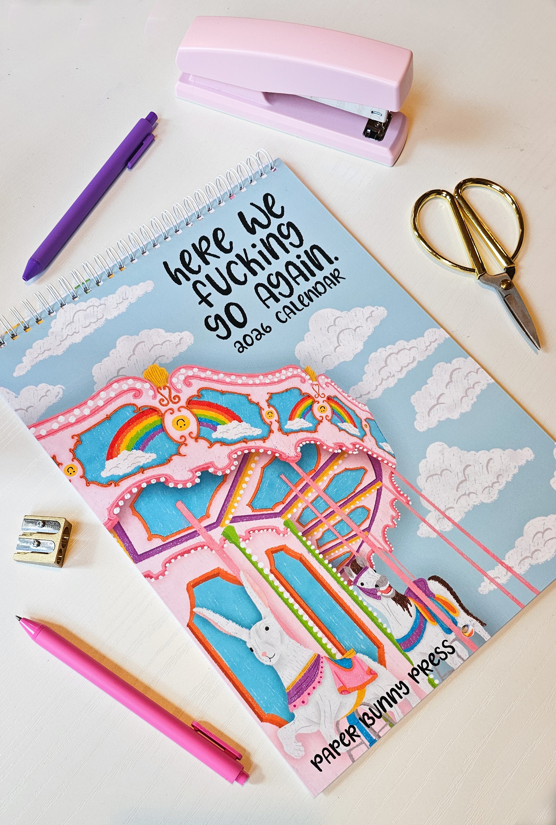 2026 Here We Fucking Go Again Calendar