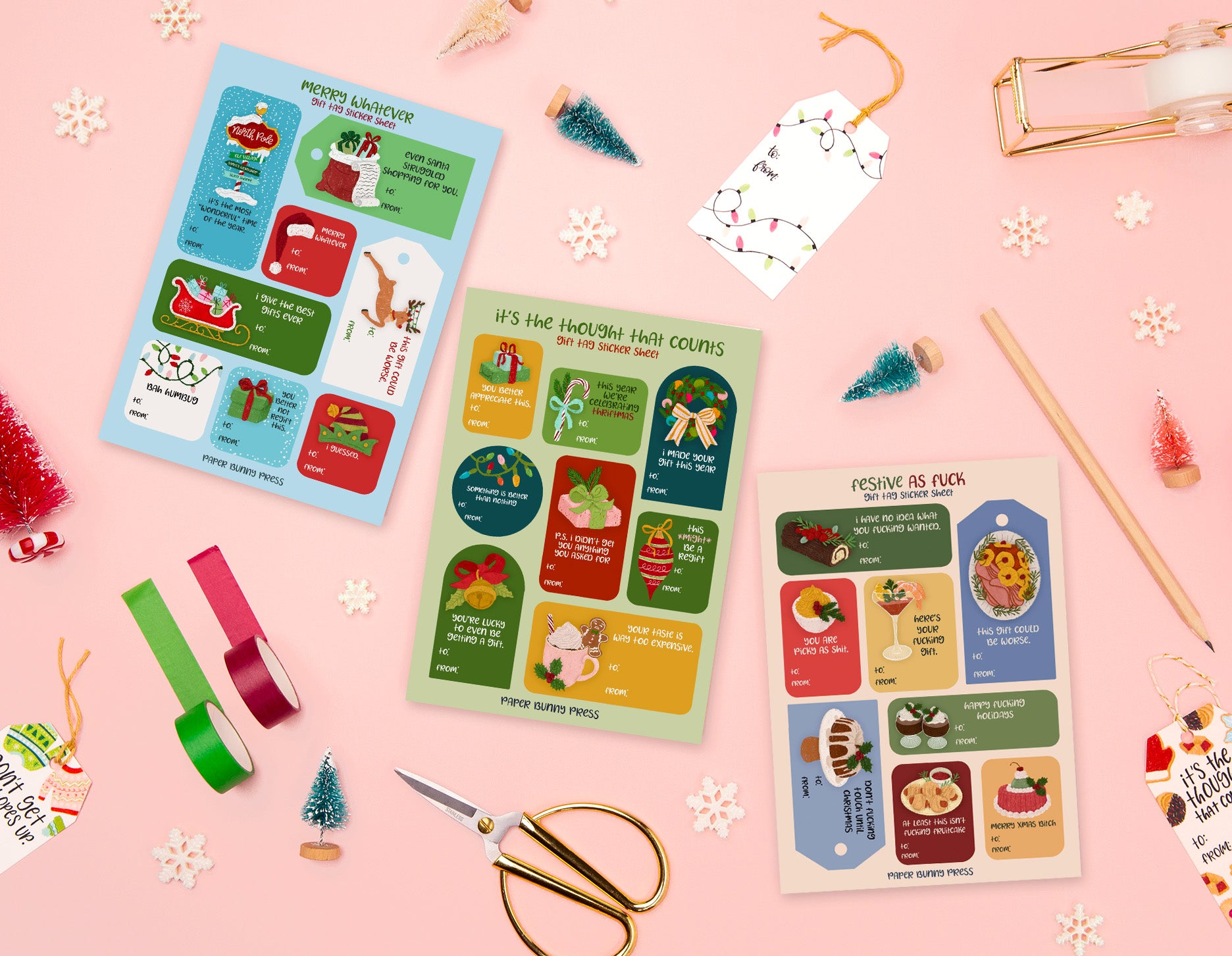 It's The Thought That Counts - Gift Tag Sticker Sheets