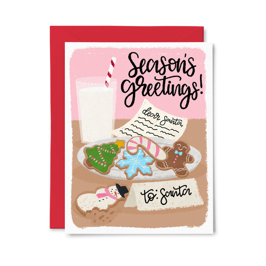 Santa Cookies Greeting Card