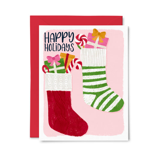 Christmas Stockings Greeting Card