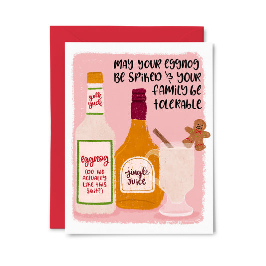 Spiked Eggnog Greeting Card