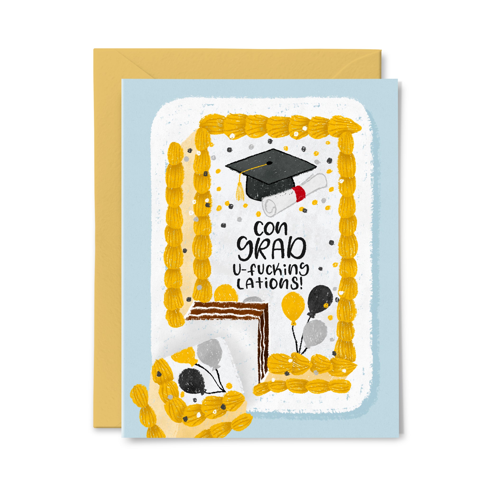 Con-Grad-u Fucking-Lations Greeting Card