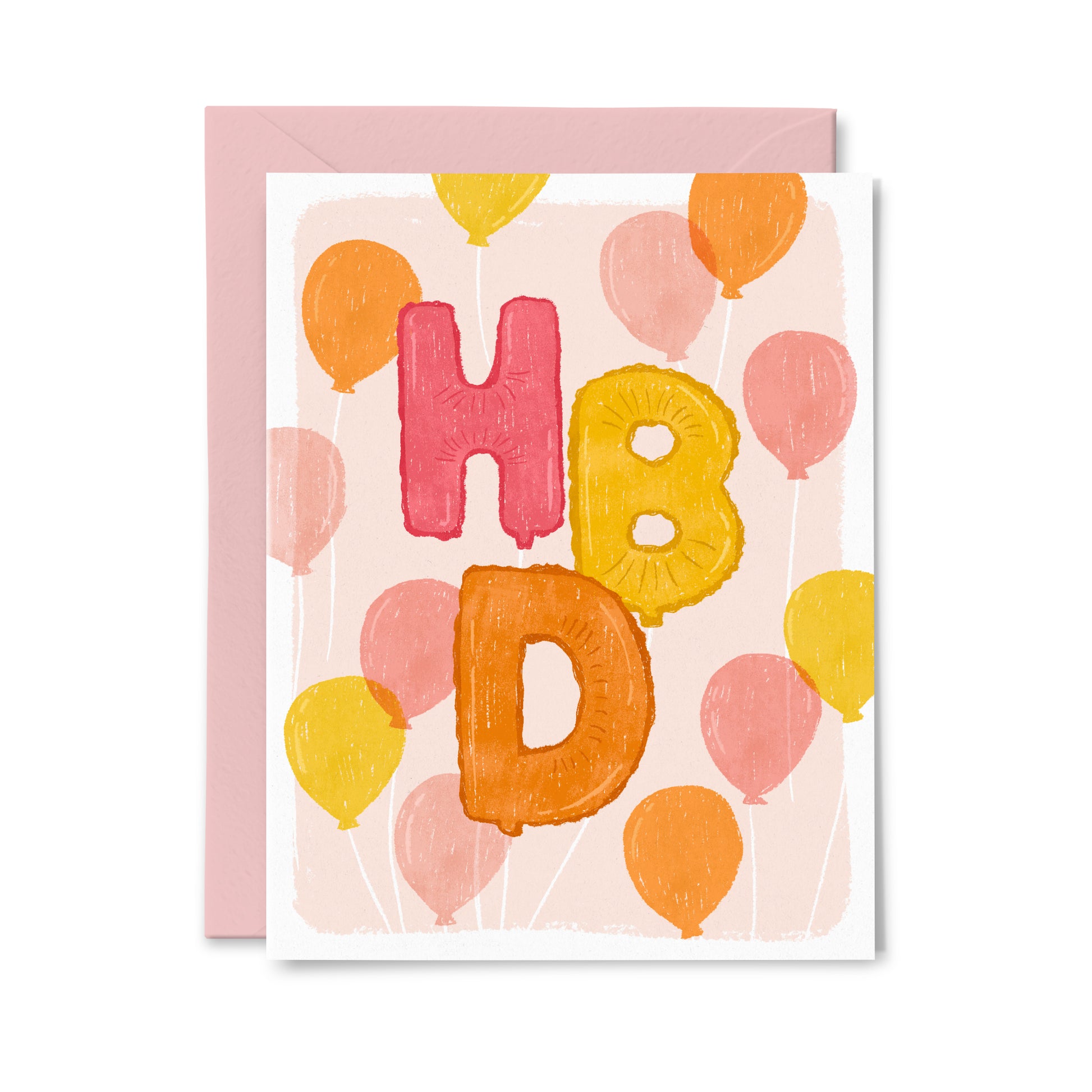 HBD Balloons Greeting Card