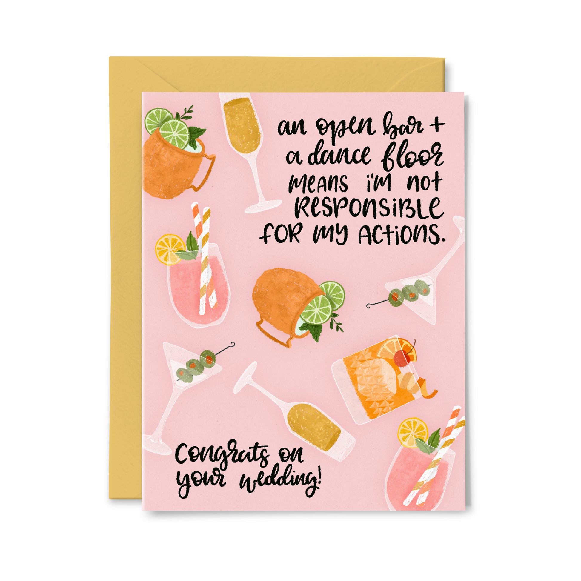 Open Bar and Dance Floor Greeting Card