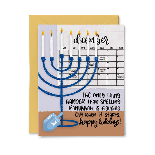 When Hanukkah Starts Greeting Card