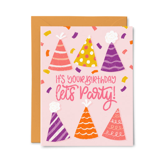 Party Hats Greeting Card