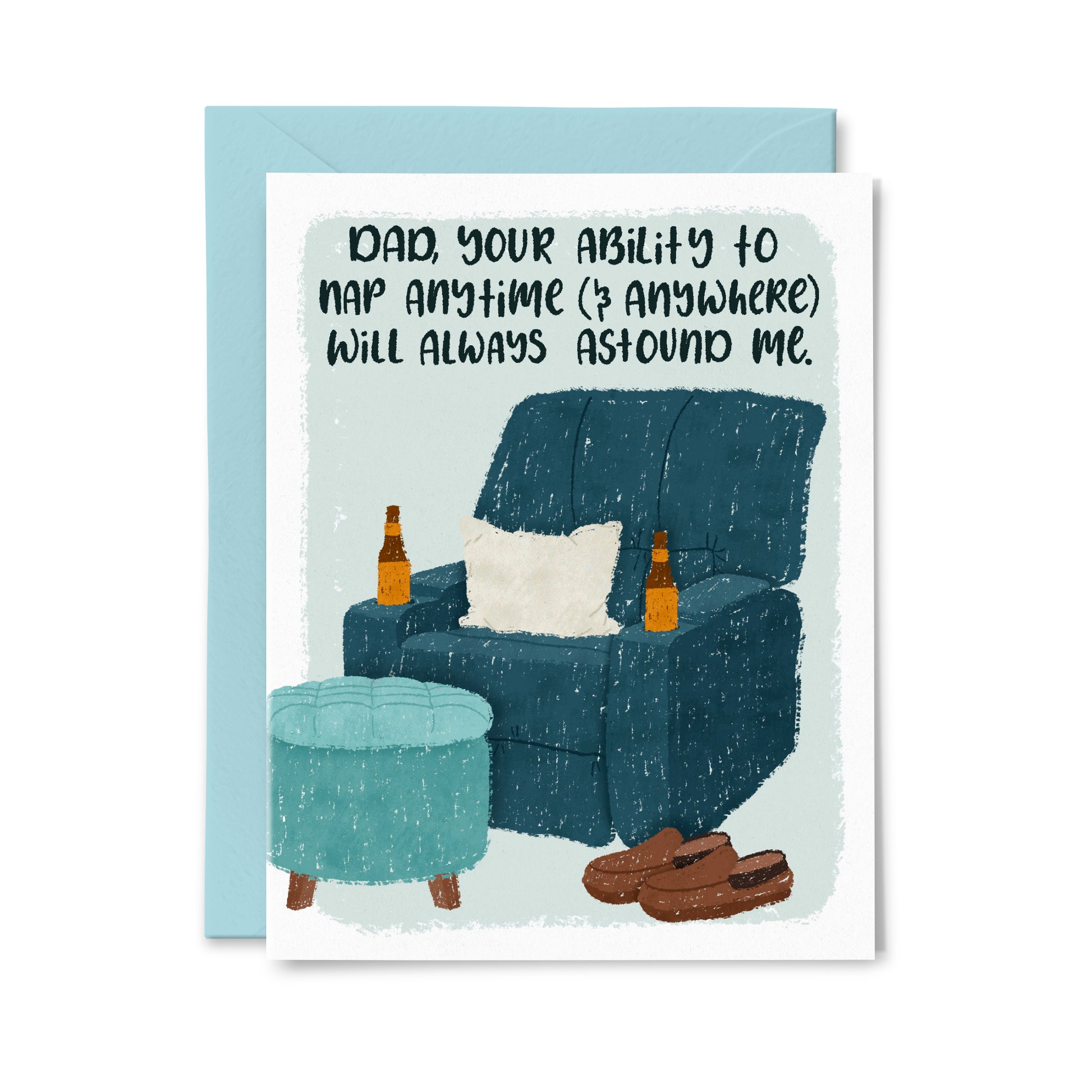 Nap Anywhere Dad Greeting Card