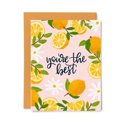 You're the Best Lemon Thank You Greeting Card