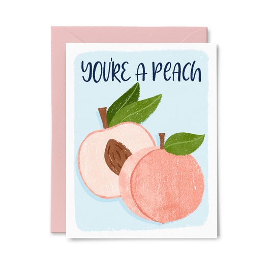 You're a Peach Thank You Greeting Card