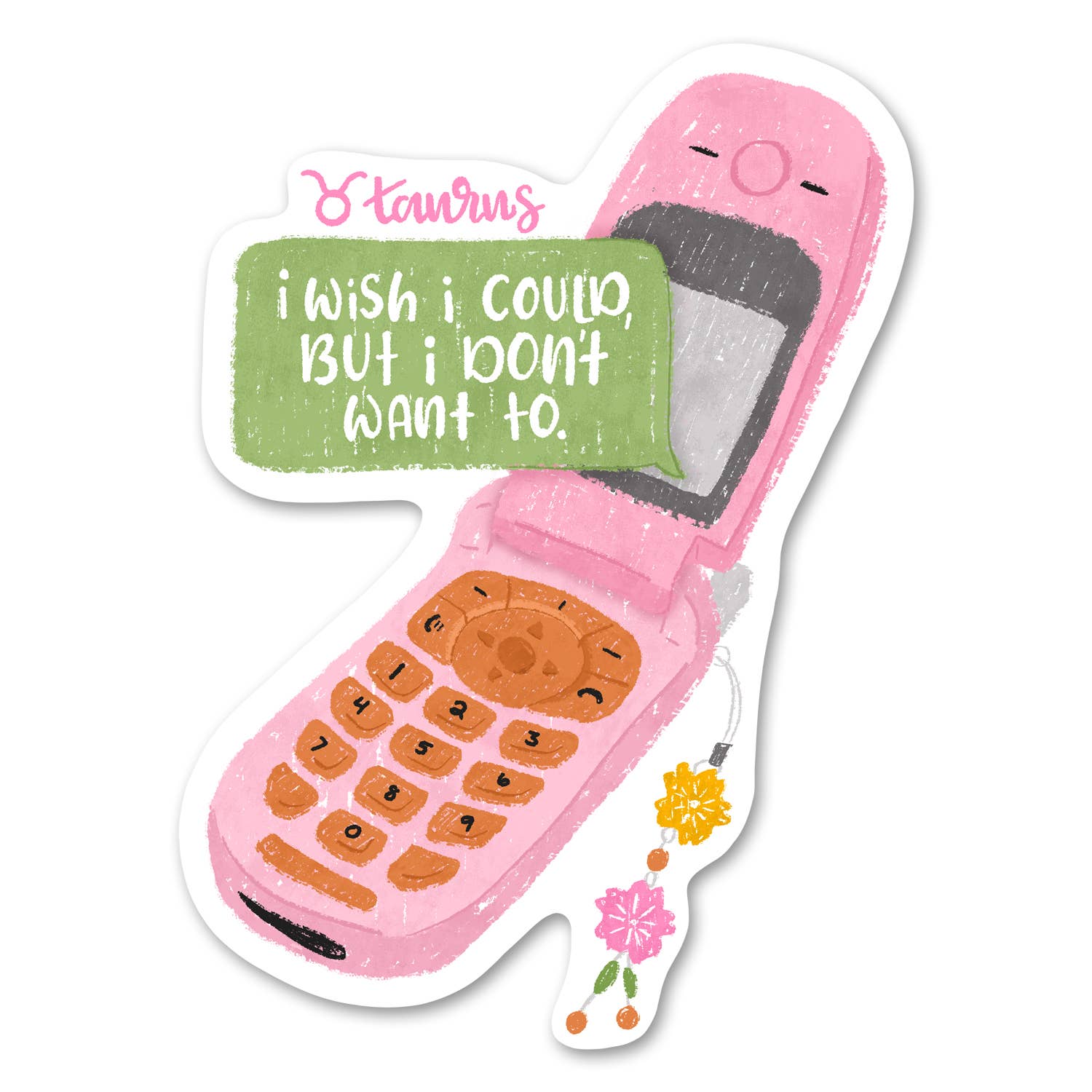 Funny Taurus Zodiac Sticker