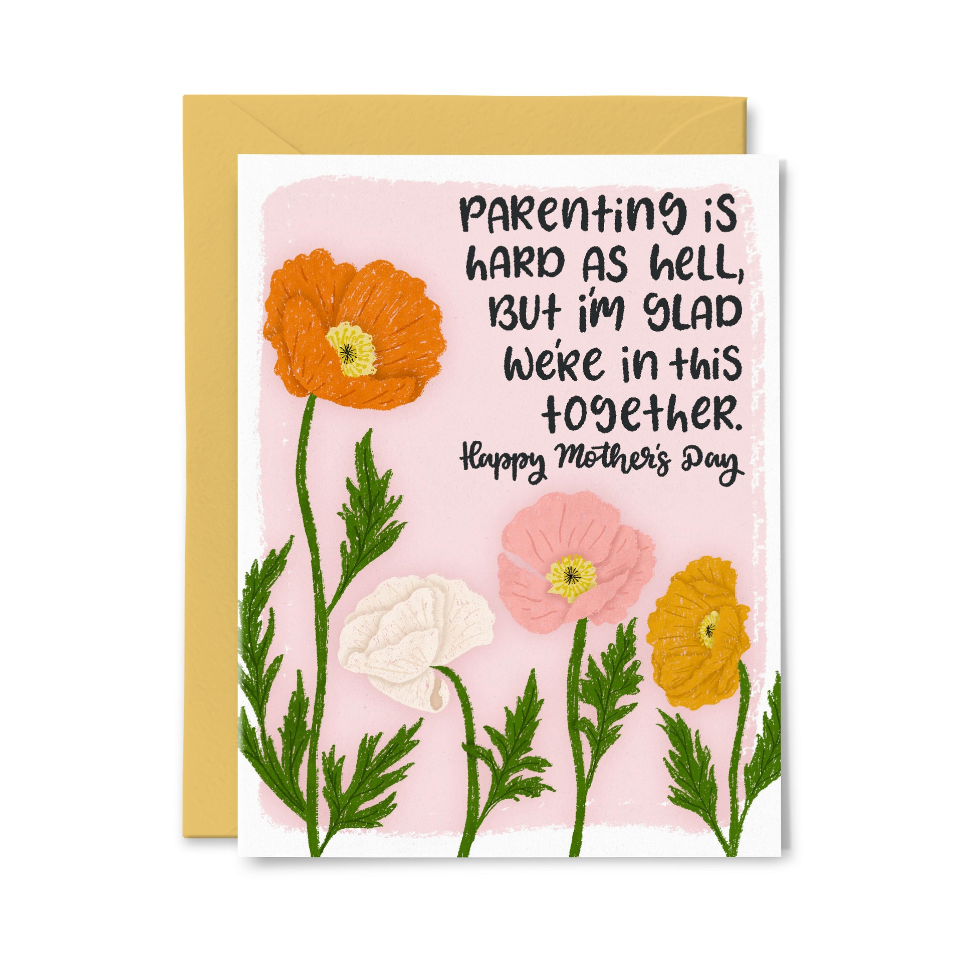 Parenting is Hard as Hell Greeting Card