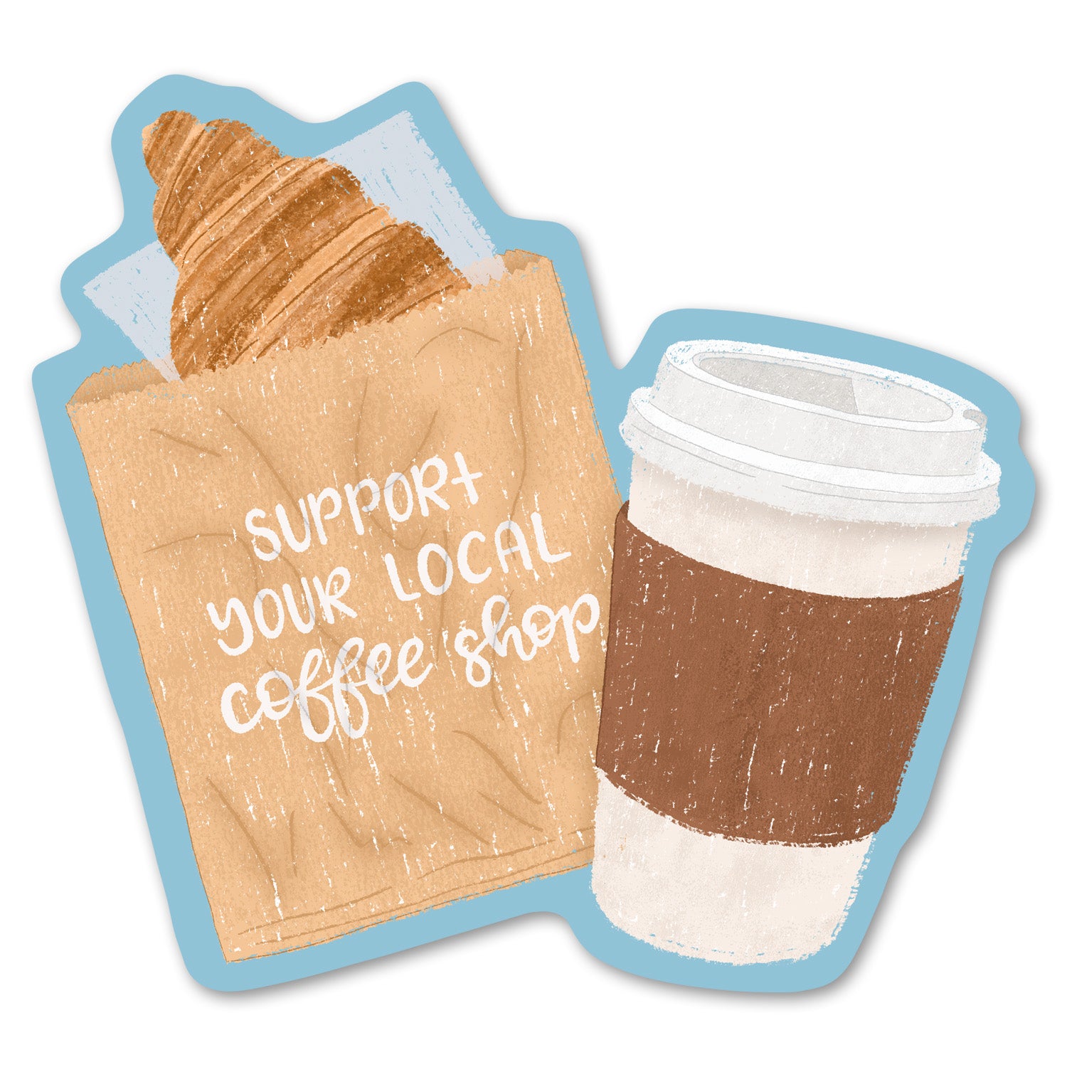 Support Your Local Coffee Shop Sticker