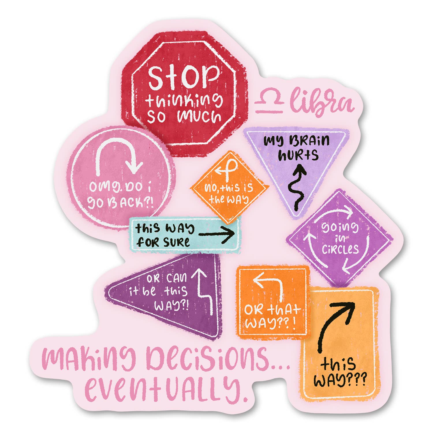 Funny Libra Zodiac Sticker