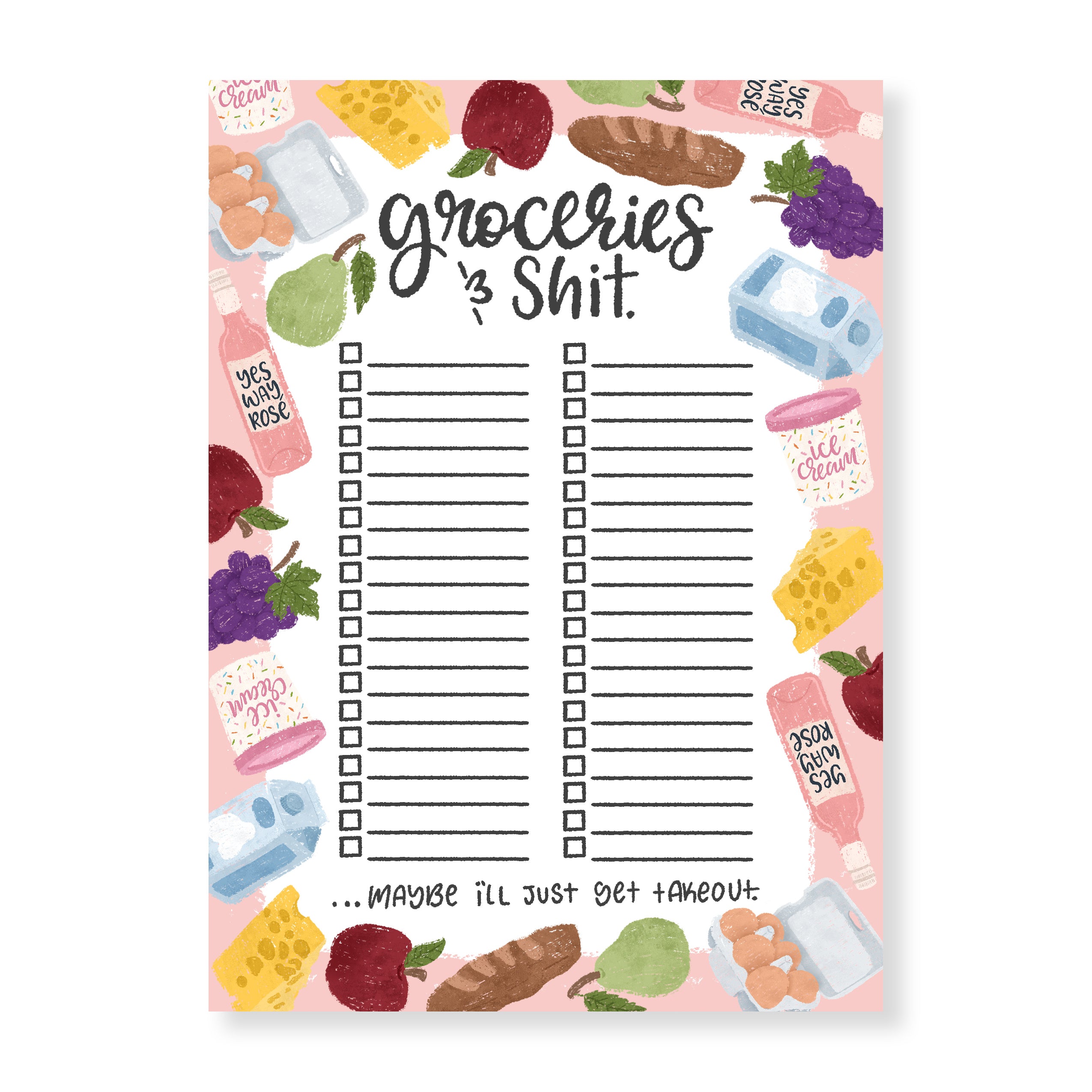 Groceries and Shit Notepad