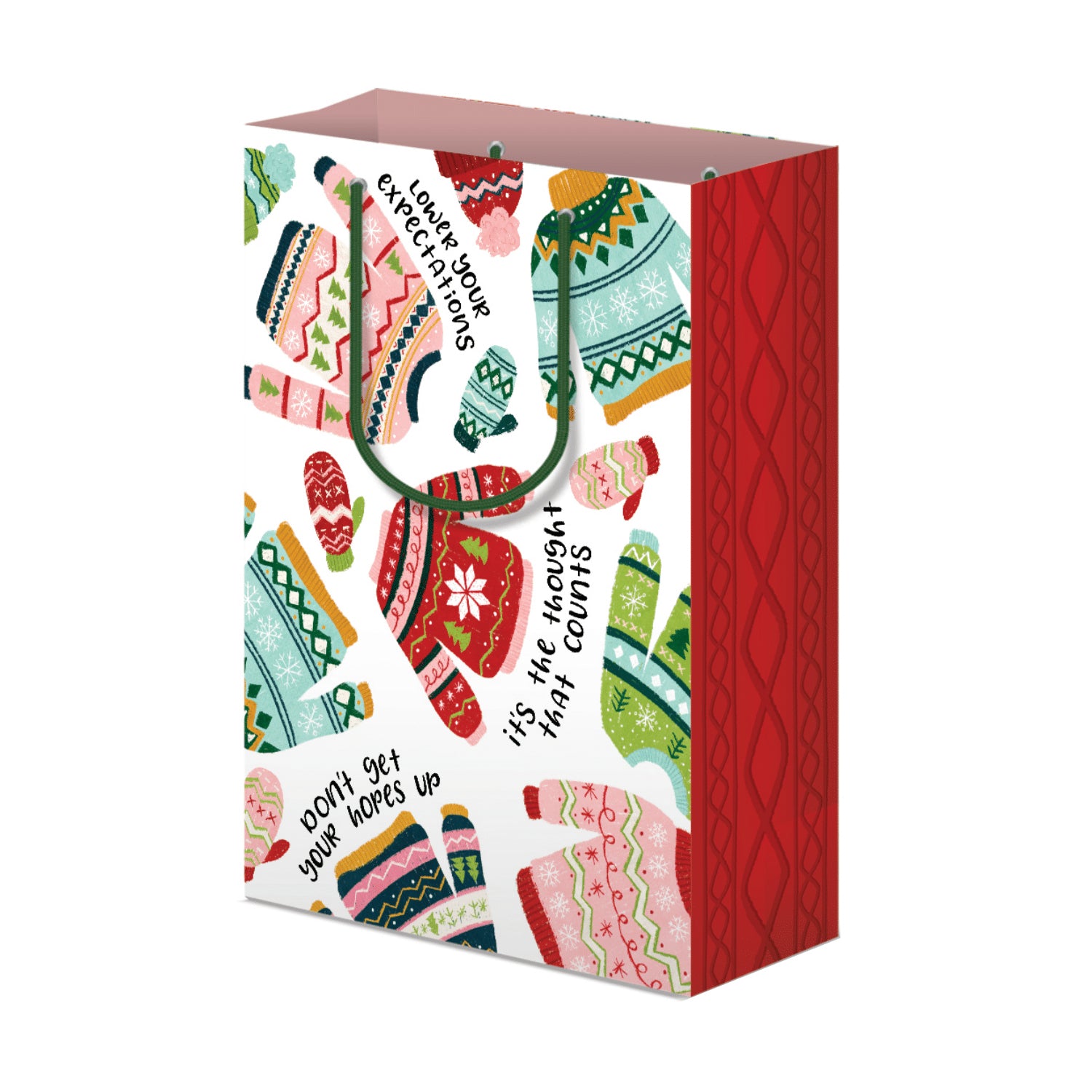 Ugly Sweater Christmas Gift Bag