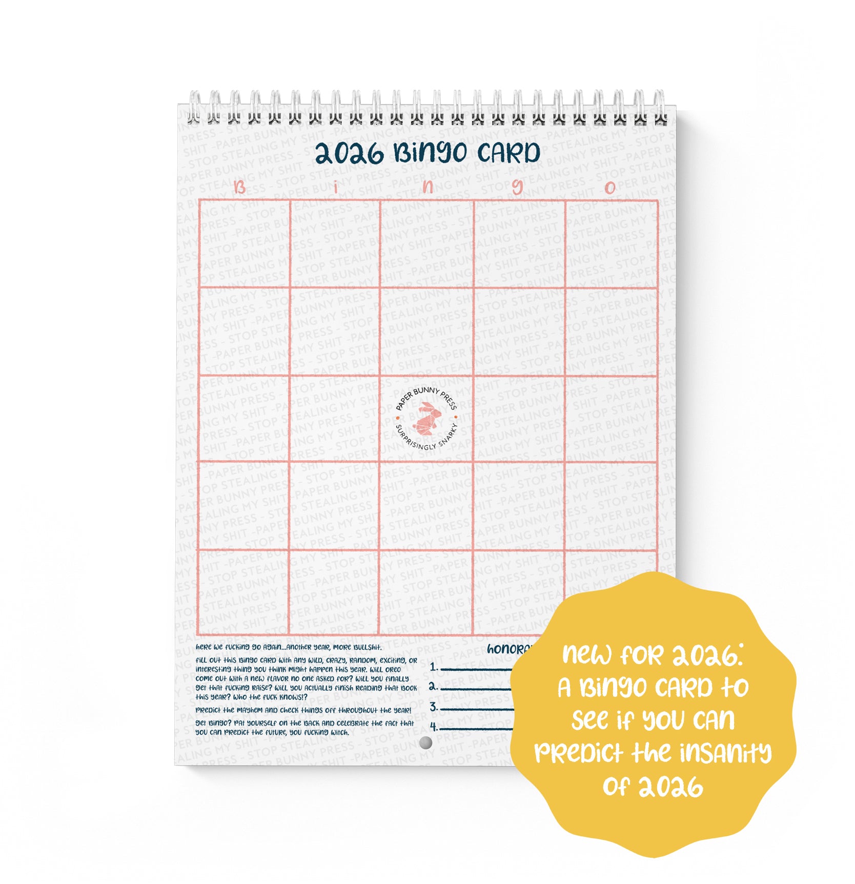 2026 Here We Fucking Go Again Calendar