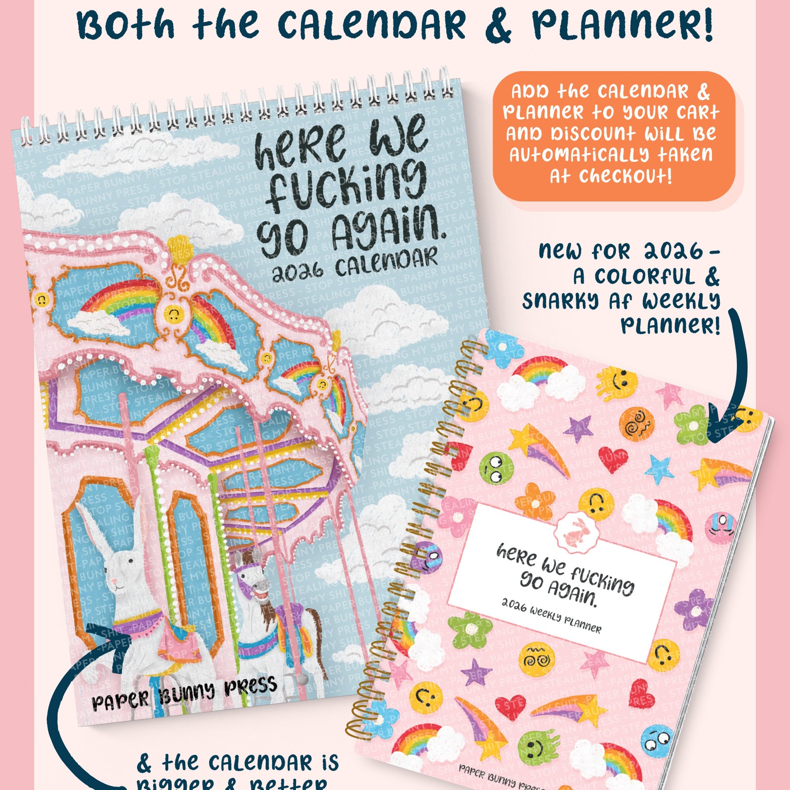 PRE-ORDER: 2026 Here We Fucking Go Again Planner