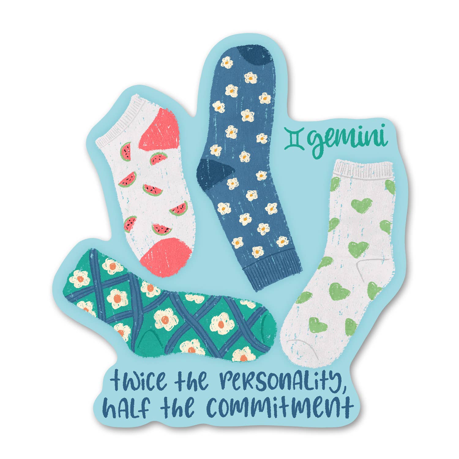 Funny Gemini Zodiac Sticker