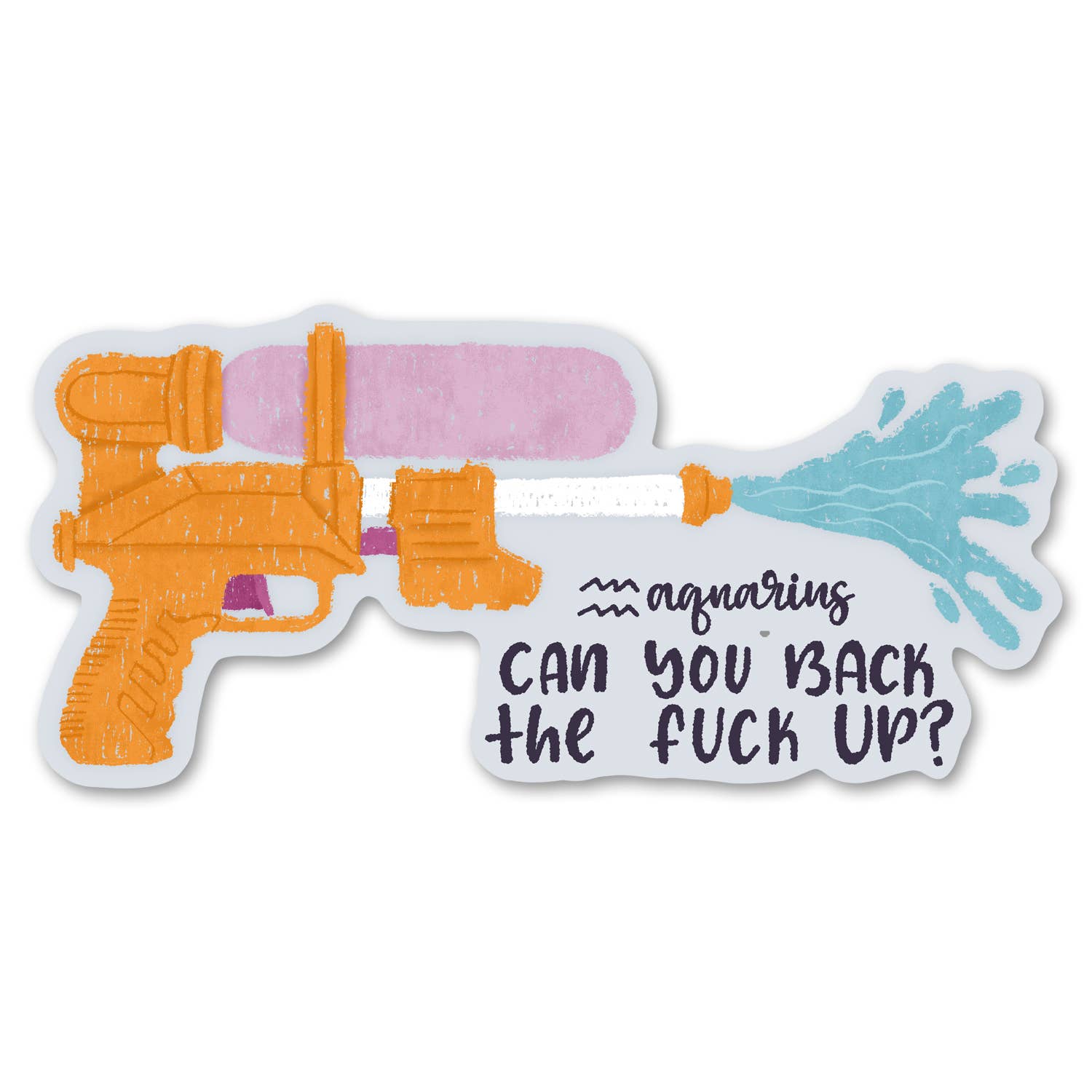 Funny Aquarius Zodiac Sticker