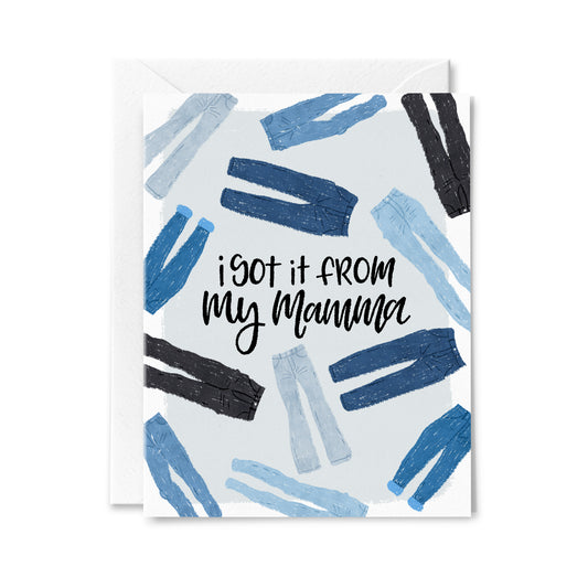 Mom Jeans Greeting Card