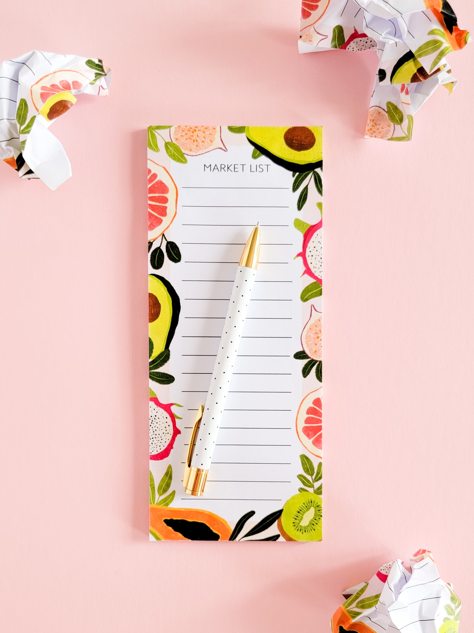 Fruit Market Grocery List Notepad
