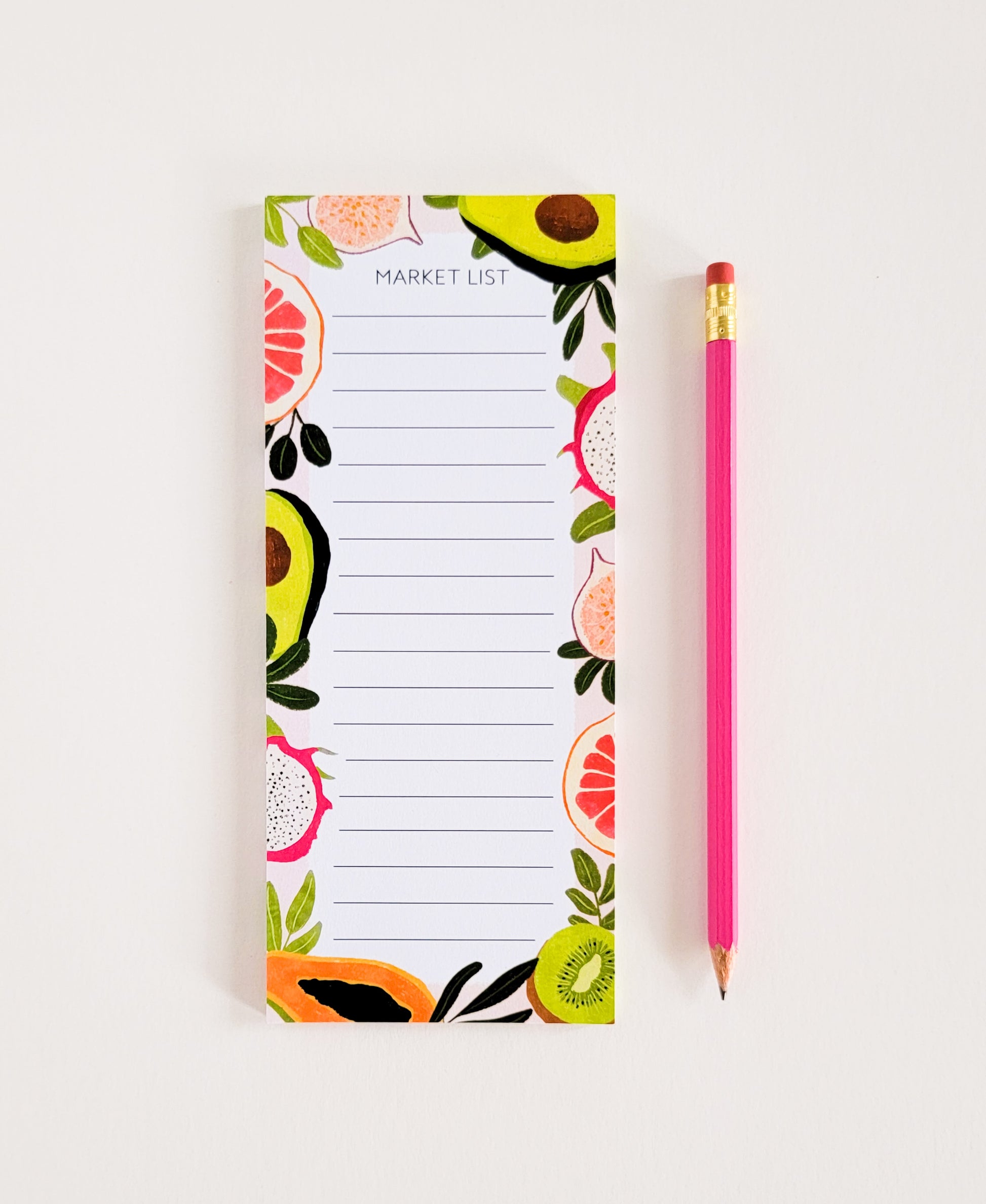 Fruit Market Grocery List Notepad