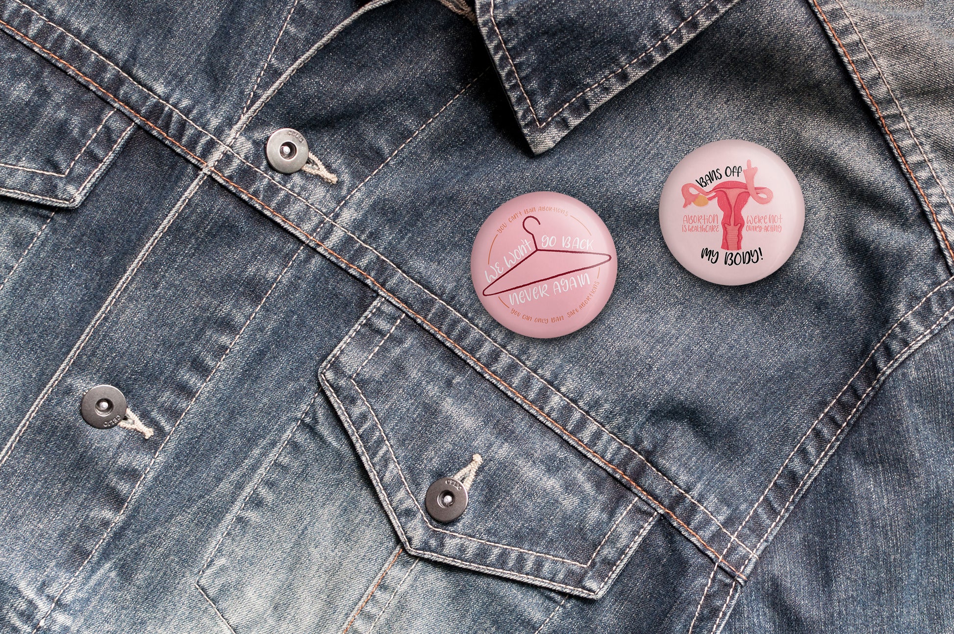 Bans Off My Body Pinback Button
