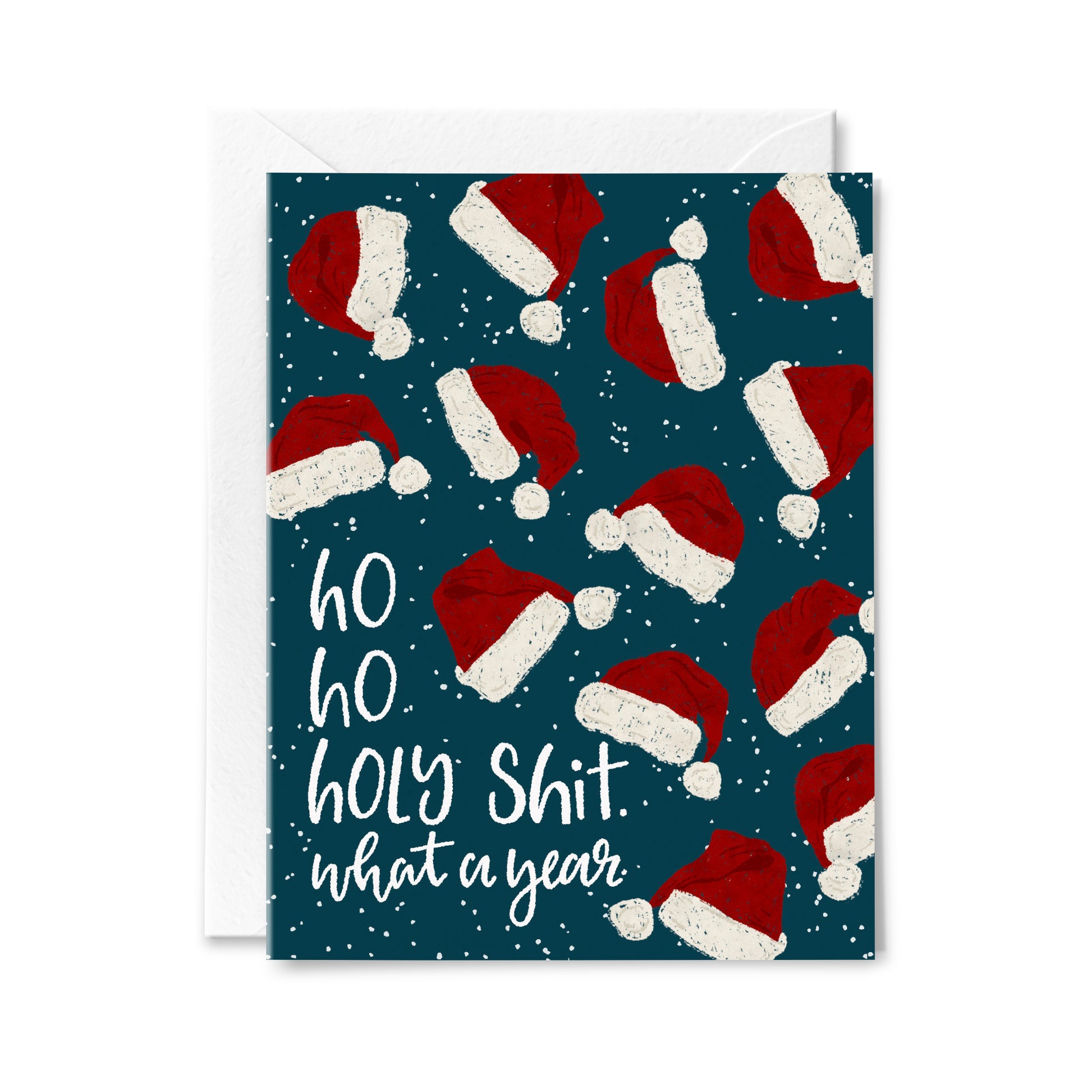 Holy Shit What a Year Holiday Greeting Card