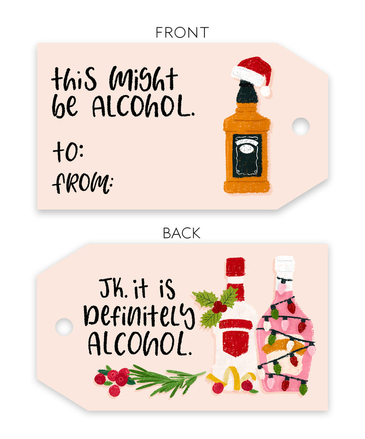 This Might be Alcohol Gift Tag Set