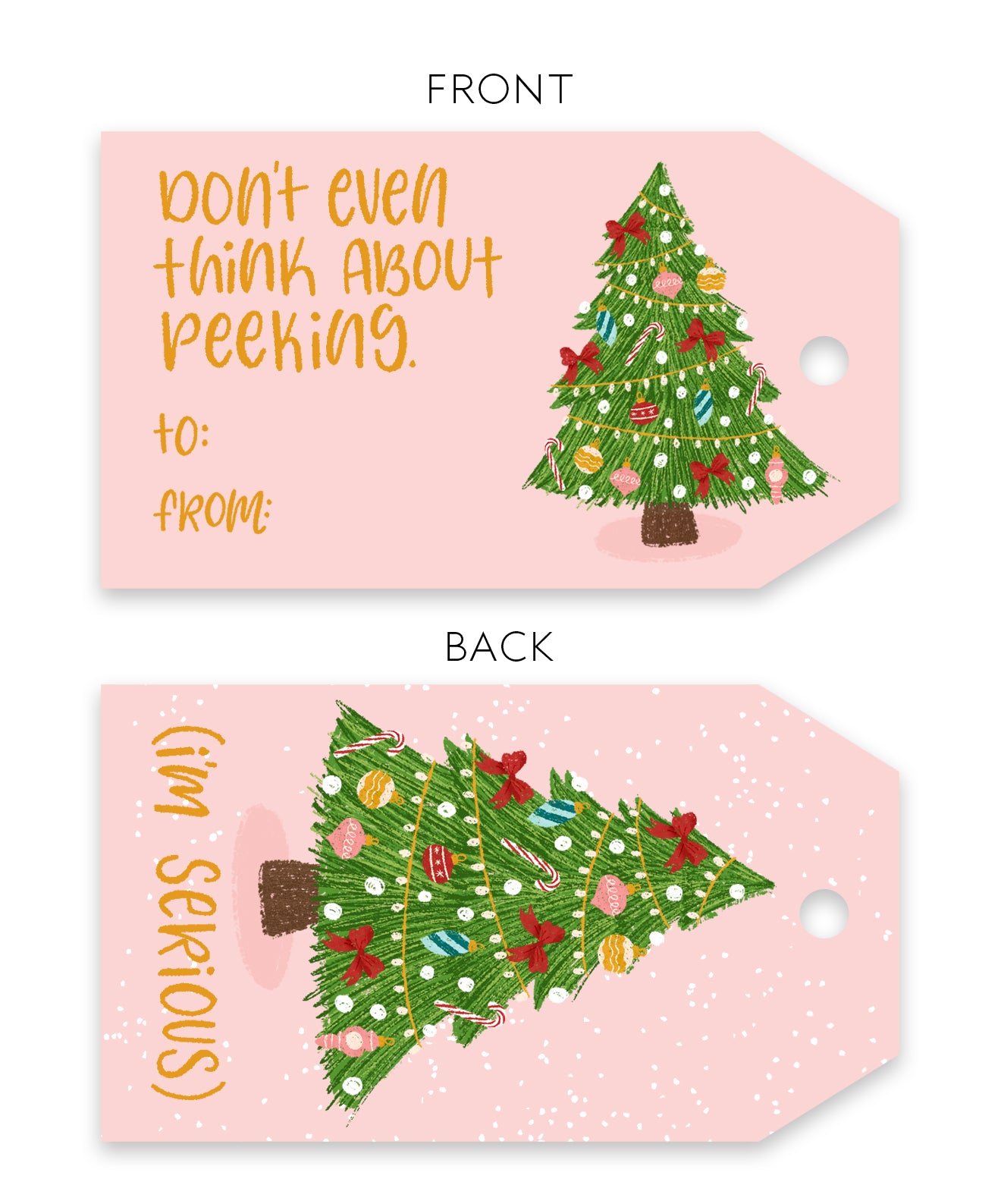 No Peeking Gift Tag Set