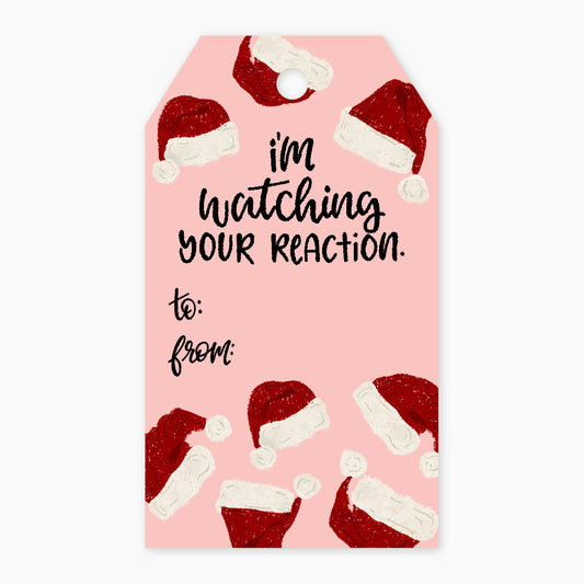 Watching Your Reaction Gift Tag Set