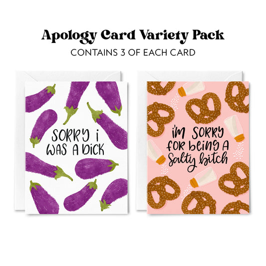 Sorry Variety Pack - Pack of 6 Greeting Cards